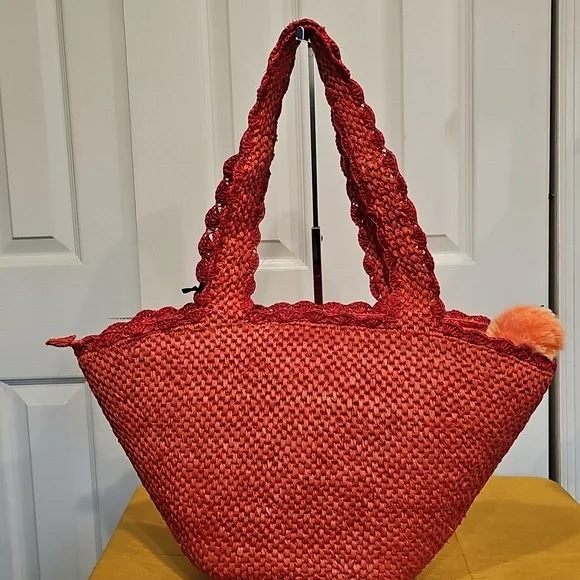 Kate Spade X Target Raffia Bow Tote Bag NWT - Picture 6 of 8